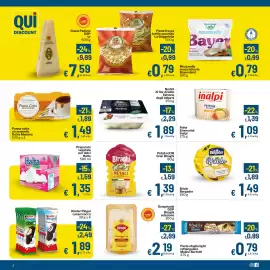 Volantino Qui Discount Pagina 2: Briolo Bergader €1,49, Nodini Fior di latte Fattorie degli Alburni €1,89
