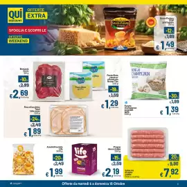 Volantino Qui Discount Pagina 9: Funghi champignon Igela €1,39, Salsiccia di suino sottile €7,92