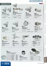 Catálogo BigMat Página 29: Tapón purgador automatico 1" €6,50, Soporte radiador recto €0,93