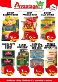 Avantage Supermarkt folder Pagina 8: The Big A Pandan rijst €6,49, Durra Fava Beans €0,49