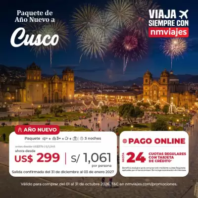 Nuevo Mundo Viajes (válido hasta 5-01)
