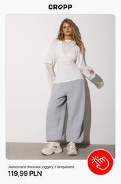 Cropp gazetka Strona 10: Jasnoszare dresowe joggery z lampasami Cropp €119,99