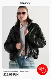 Cropp gazetka Strona 5: Czarna kurtka bomber z imitacji skóry Cropp €229,99