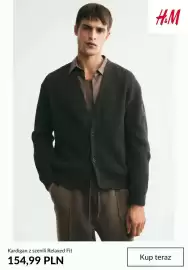 H&M gazetka tydzień 41 Strona 8: Kardigan z szenili Relaxed Fit H & M €154,99