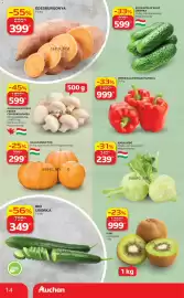 Auchan akciós újság hét 41 Oldal 14: Édesburgonya €399,00, Karalábé €239,00