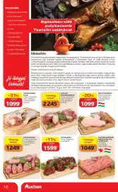 Auchan akciós újság hét 41 Oldal 16: Pulykamáj €1.599,00, Pulykaszárny €1.099,00