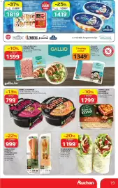 Auchan akciós újság hét 41 Oldal 19: Come a Casa Lasagne Bolognese €1.799,00, GALLIO PULYKA DARÁLT HÚS €1.599,00