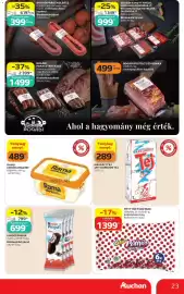 Auchan akciós újság hét 41 Oldal 23: NASZÁLYTEJ UHT DOBOZOS TEJ €289,00, BOGÁDI PARASZTKOLBÁSZ €1.499,00