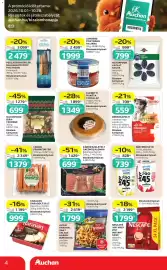 Auchan akciós újság hét 41 Oldal 4: Benei Nápolyi €559,00, PESCADERO KOHLER MELEGEN FÜSTÖLT PISZTRÁNG €3.099,00