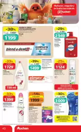 Auchan akciós újság hét 41 Oldal 40: Dove tusfürdő €1.729,00, ELMEX FOGKRÉM €2.489,00