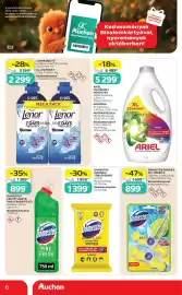 Auchan akciós újság hét 41 Oldal 6: LENOR Öblítő €3.199,00, DOMESTOS POWER 5 WC-FRISSÍTŐ €899,00