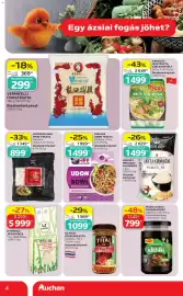 Auchan akciós újság Oldal 4: HOUSE OF ASIA FRISS TÉSZTA €1.349,00, SUN HEE UDON TÉSZTA €1.499,00