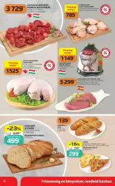 Auchan akciós újság | Szupermarket Oldal 4: KORNSPITZ KIFLI €139,00, Sárgaúszójú tonhalfilé €5.299,00