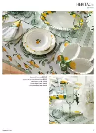 Myer catalogue Page 5: Sorrento Dinner set $189.95 Ribbed Lemons serveware From $19.95 Cabbage Charger $39.95 Citrus napery