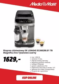 Media Markt gazetka Strona 9: Ekspres ciśnieniowy DeLonghi ECAM290,81 Tb Magnifica Evo tytanowo-czarny €1.629,00