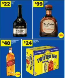 Real Canadian Liquorstore flyer week 41 Page 4: Johnnie Walker Red Label €48,00, Don Julio tequila reposado €99,00