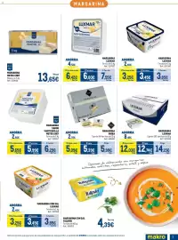 Catálogo Makro Página 3: Rioba margarina €5,09, Metro Chef margarina sabor mantequilla €5,65
