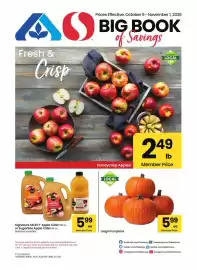 Albertsons weekly ad Page 1: Signature Select Apple Cider or SugarBee Apple Cider €5,99, Large Pumpkins €5,99