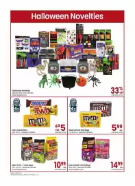 Albertsons weekly ad Page 34: M&M's Share Size Bags €5,99, Mars Candy Bars €5,00