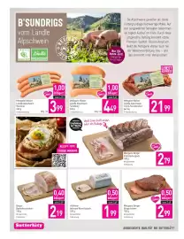 Sutterlüty Flugblatt woche 41 Seite 10: Ländle Alpschwein Schübling €4,49, Hütthaler Attersee Wurst klassik €1,99