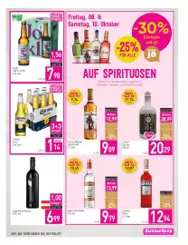 Sutterlüty Flugblatt woche 41 Seite 17: Captain Morgan Spiced Gold €9,09, Lang Blaufränkisch €6,99
