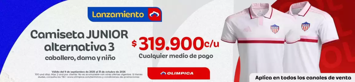 Catálogo Olímpica Página 9: Caballero - camiseta junior alternativa 3 €319.900,00