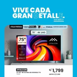 Catálogo Tiendas EFE Página 1: Iffalcon tv 75" 4k ultra hd google tv 75u65 €1.799,00