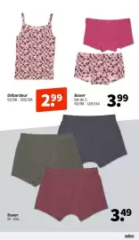 Catalogue Wibra page 4: Boxer €3,49, Débardeur €2,99