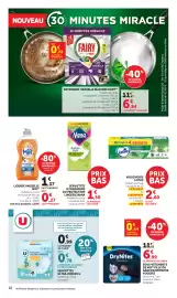 Catalogue Bi1 page 16: Nana - serviettes hygiéniques ou protection lingerie €1,50, Lotus - mouchoirs €2,60