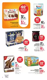 Catalogue Bi1 page 6: Pasquier - tartines de pain €1,29, Kinder - barres chocolat maxi soit €6,36