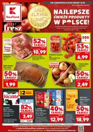 Kaufland gazetka tydzień 41 Strona 1: Karkówka wieprzowa bez kości €10,99, Szampion €2,49