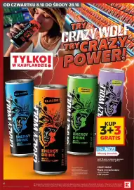 Kaufland gazetka tydzień 41 Strona 18: Crazy Wolf Napój energetyzujący różne rodzaje €0,25
