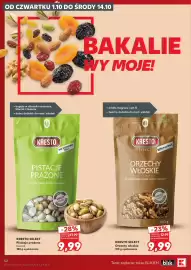 Kaufland gazetka tydzień 41 Strona 52: KRESTO SELECT Pistacje prażone bez soli €9,99, KRESTO SELECT Orzechy włoskie €9,99
