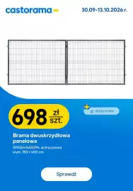 Castorama gazetka Strona 2: castorama - 30.09-13.10.2026 r. L 698 + zł gr. drutu 4 mm szt. Brama dwuskrzydłowa panelowa