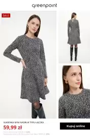 Greenpoint gazetka tydzień 41 Strona 5: SALE greenpoint SUKIENKA MINI NADRUK TYPU ŁĄCZKA 59,99 zł Cena regularna: 159,99 zł