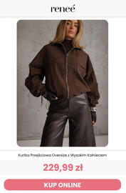Renee magazyn tydzień 41 Strona 10: Kurtka Przejściowa Oversize z Wysokim Kołnierzem €229,99