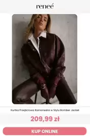 Renee magazyn tydzień 41 Strona 2: Kurtka Przejściowa Ramoneska w Stylu Bomber Jacket €209,99