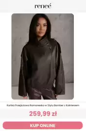 Renee magazyn tydzień 41 Strona 3: Kurtka Przejściowa Ramoneska w Stylu Bomber z Kołnierzem €279,99