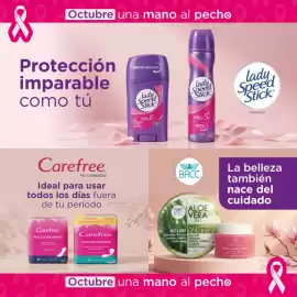 Catálogo FarmaTodo semana 41 Página 6: & Octubre una mano al pecho Protección imparable como tú Carefree RIF J-304825242