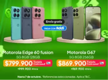 Catálogo Jumbo Página 10: Motorola - edge 60 fusion 5g 8gb 128gb €799.900,00