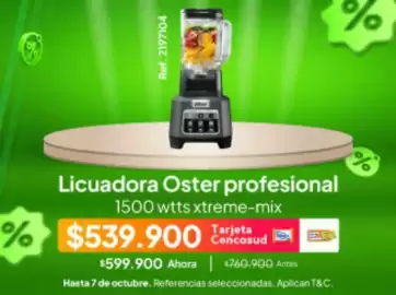 Catálogo Jumbo Página 6: Oster - licuadora profesional 1500 wtts xtreme-mix €539.900,00