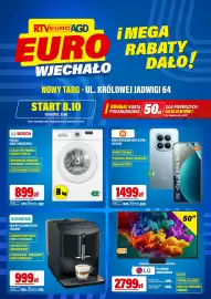 RTV EURO AGD gazetka Strona 1: Siemens Ekspress Automatyczny TF301E09 €999,00, Telewizor LG 50QNED86B6B €2.799,00