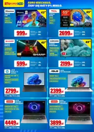 RTV EURO AGD gazetka Strona 2: Telewizor Sharp 40HA1705E €599,00, Telewizor Hisense 43A6S €999,00