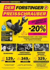 Forstinger Flugblatt Seite 4: Forstinger Jahresservice €349,00, Bosch-Bremsklötze €139,00