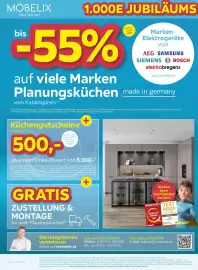 Möbelix Prospekt woche 41 Seite 6: MÖBELIX Kost' fast nix! 1.000E JUBILÄUMS -55% auf viele Marken GÜLTIG BIS 12.10. 2026