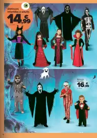 Folleto Carrefour Página 12: Disfraces infantiles o adulto €14,99, Disfraces infantiles €16,99