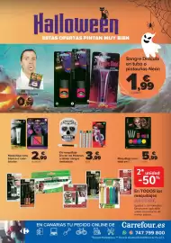 Folleto Carrefour Página 19: Welle face paint €2,99, Kit maquillaje Día de los Muertos o blister sangre dentadura €3,99