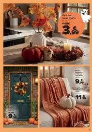 Folleto Carrefour Página 21: TEX Home manta decorativa calabazas €9,99, Vara con hojas otoño €3,99