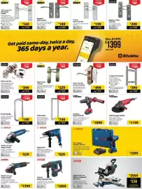 Builders Warehouse catalogue Page 4: RYOBI 1500 W Rotary Hammer Drill €1.899,00, Dortello Mazaro 3-lever Lock Set €399,00