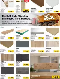 Builders Warehouse catalogue Page 7: MT Saxon Oak Postform Top €1.499,00, INNOVUS Karlstad Oak €1.099,00